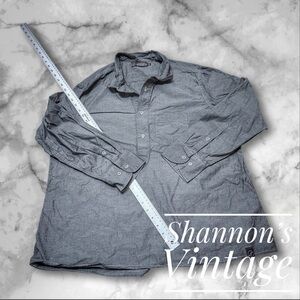 Eight & Sand Made In Japan Sz XL 100% Org Long Staple Cotton Popover Shirt A39